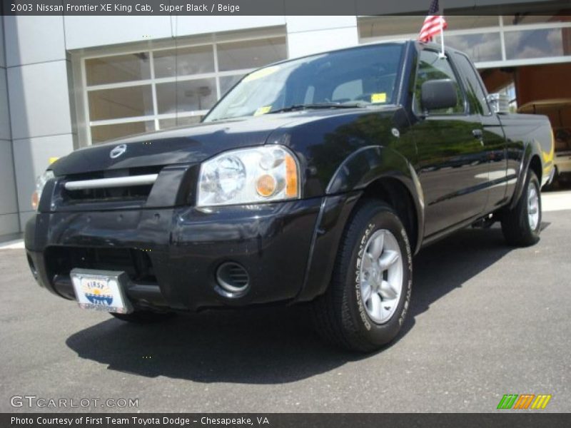 Super Black / Beige 2003 Nissan Frontier XE King Cab