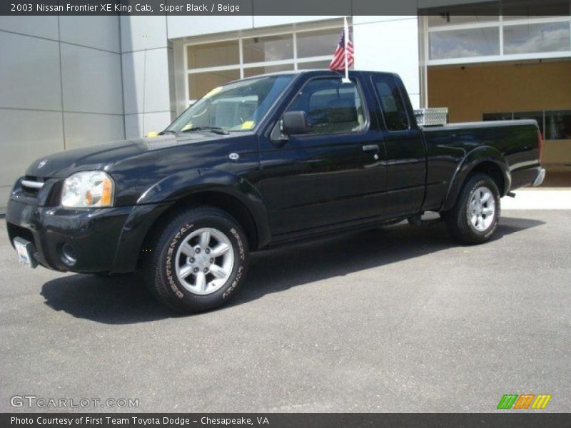 Super Black / Beige 2003 Nissan Frontier XE King Cab