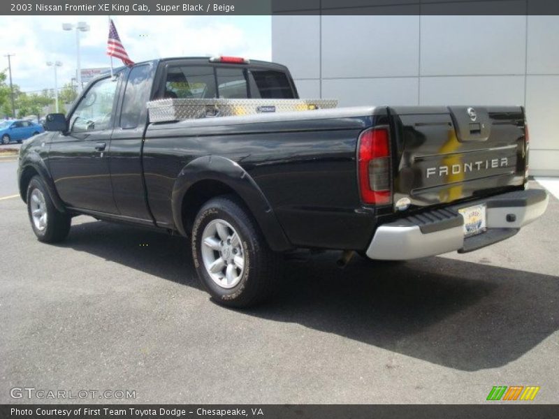 Super Black / Beige 2003 Nissan Frontier XE King Cab