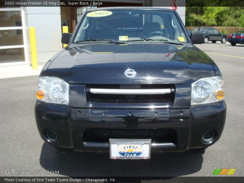 Super Black / Beige 2003 Nissan Frontier XE King Cab