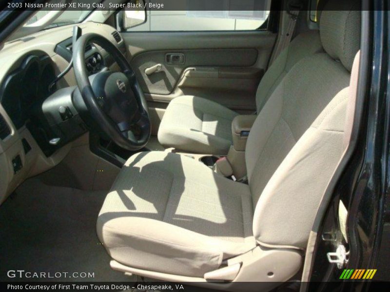 Super Black / Beige 2003 Nissan Frontier XE King Cab