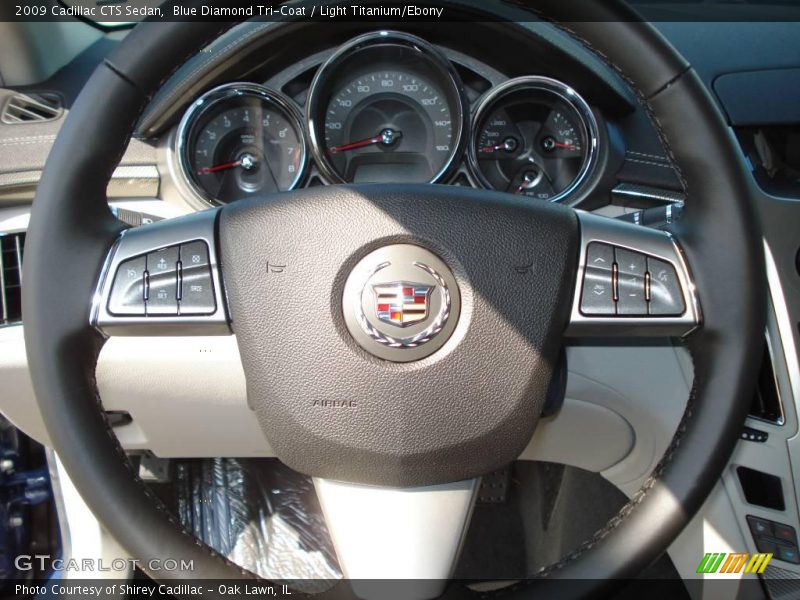 Blue Diamond Tri-Coat / Light Titanium/Ebony 2009 Cadillac CTS Sedan