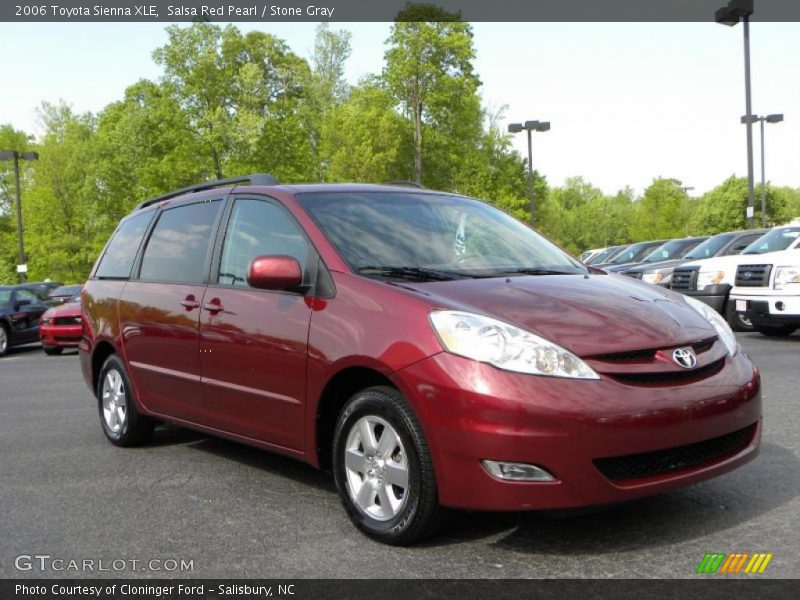 Salsa Red Pearl / Stone Gray 2006 Toyota Sienna XLE