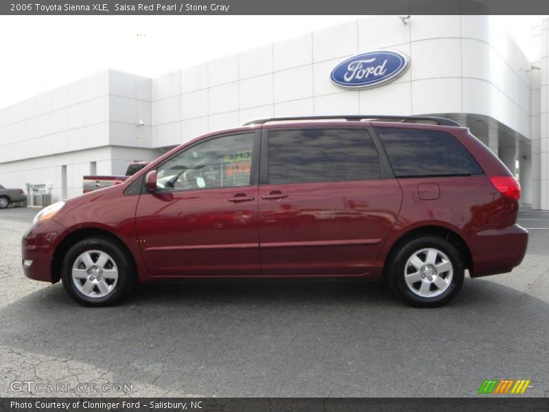 Salsa Red Pearl / Stone Gray 2006 Toyota Sienna XLE