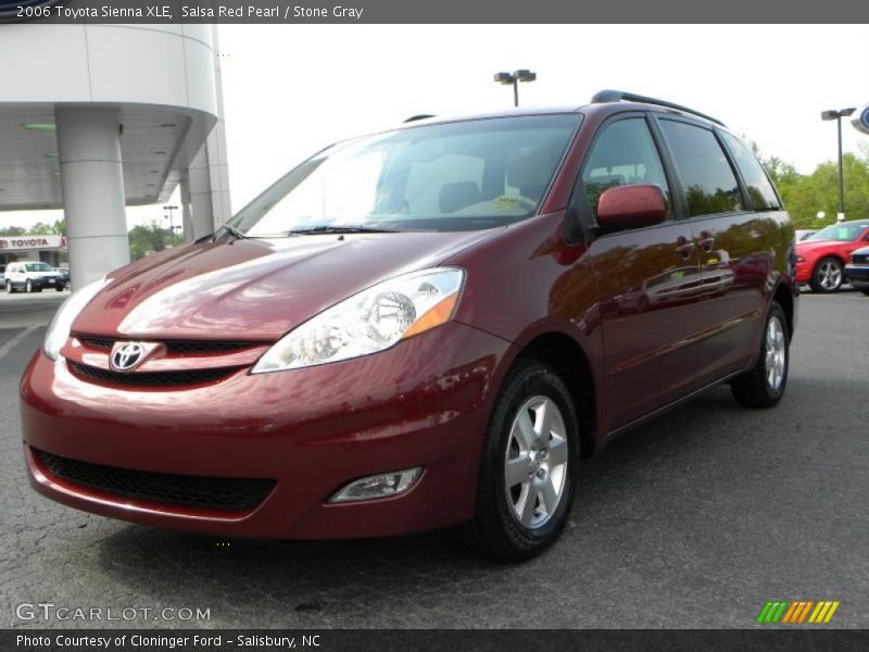 Salsa Red Pearl / Stone Gray 2006 Toyota Sienna XLE