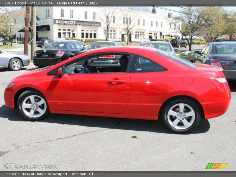 Tango Red Pearl / Black 2007 Honda Civic EX Coupe