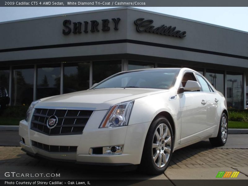 White Diamond Tri-Coat / Cashmere/Cocoa 2009 Cadillac CTS 4 AWD Sedan