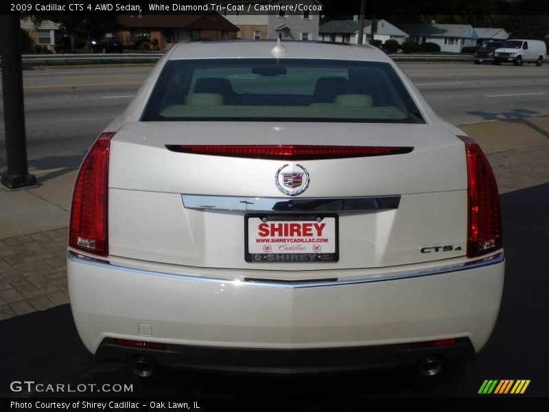 White Diamond Tri-Coat / Cashmere/Cocoa 2009 Cadillac CTS 4 AWD Sedan