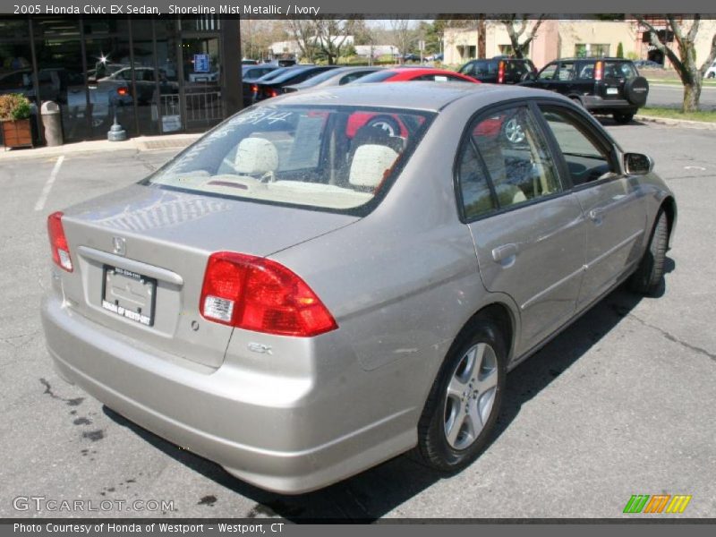 Shoreline Mist Metallic / Ivory 2005 Honda Civic EX Sedan