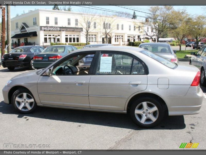 Shoreline Mist Metallic / Ivory 2005 Honda Civic EX Sedan