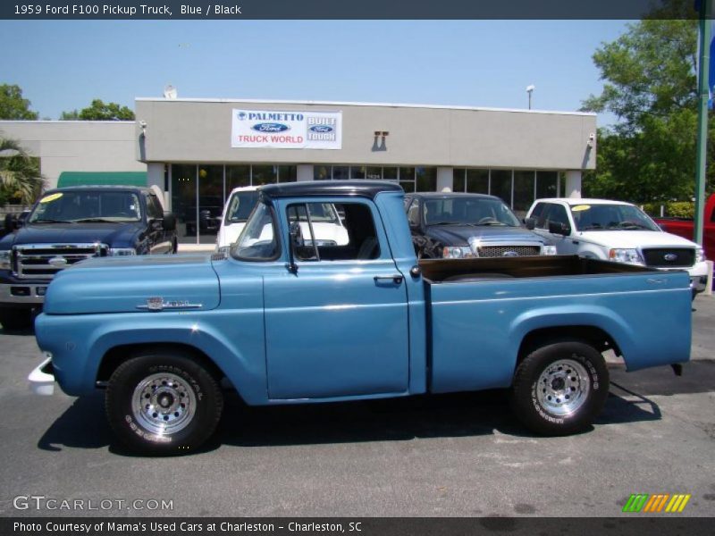 Blue / Black 1959 Ford F100 Pickup Truck
