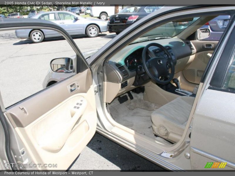 Shoreline Mist Metallic / Ivory 2005 Honda Civic EX Sedan