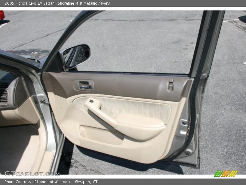 Shoreline Mist Metallic / Ivory 2005 Honda Civic EX Sedan