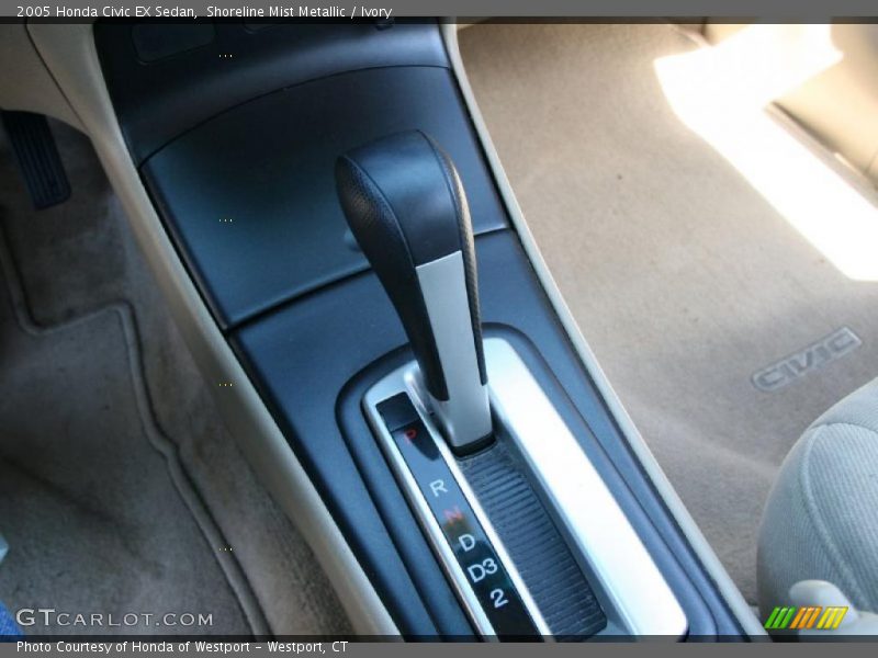 Shoreline Mist Metallic / Ivory 2005 Honda Civic EX Sedan