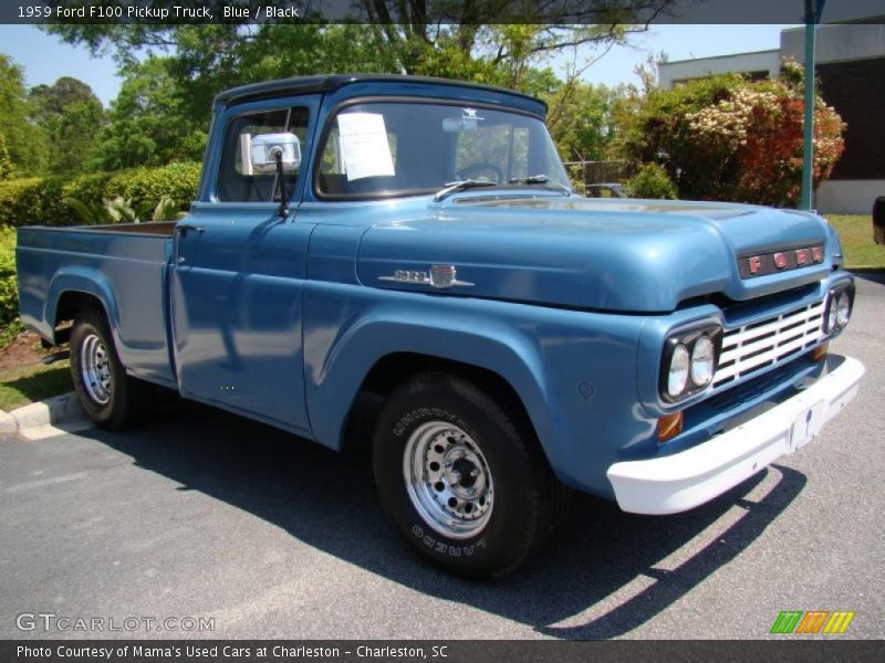 Blue / Black 1959 Ford F100 Pickup Truck