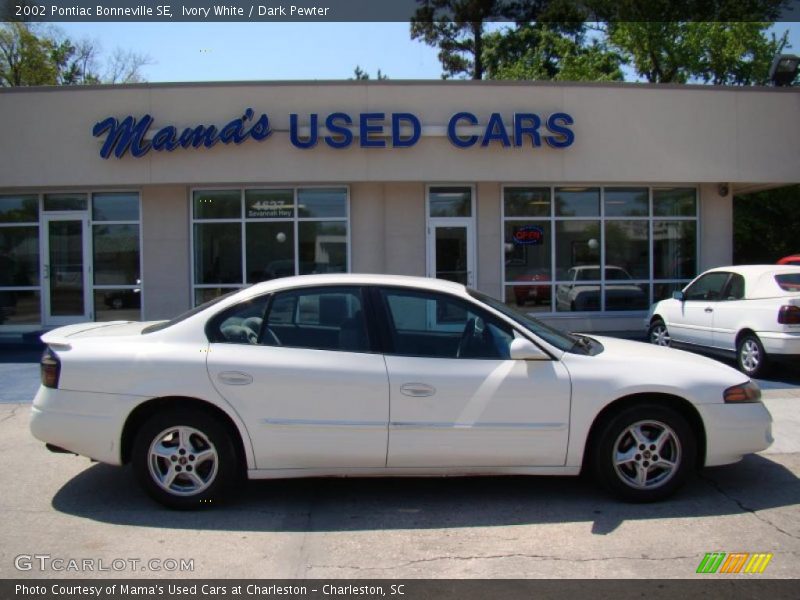 Ivory White / Dark Pewter 2002 Pontiac Bonneville SE