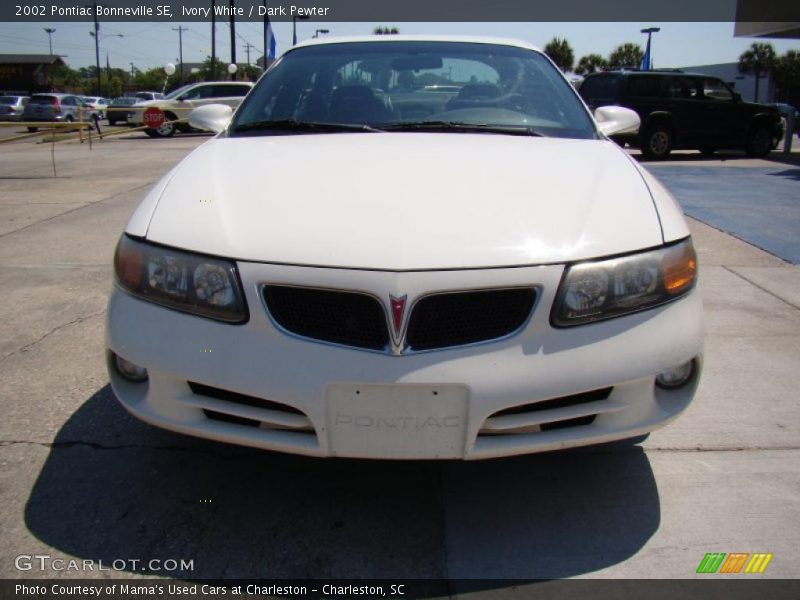 Ivory White / Dark Pewter 2002 Pontiac Bonneville SE