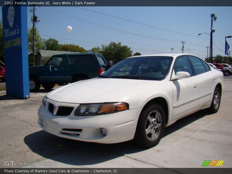 Ivory White / Dark Pewter 2002 Pontiac Bonneville SE