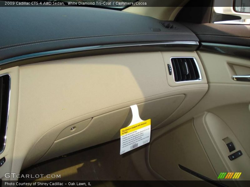 White Diamond Tri-Coat / Cashmere/Cocoa 2009 Cadillac CTS 4 AWD Sedan