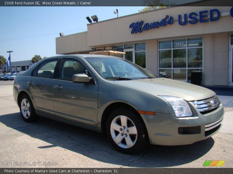 Moss Green Metallic / Camel 2008 Ford Fusion SE