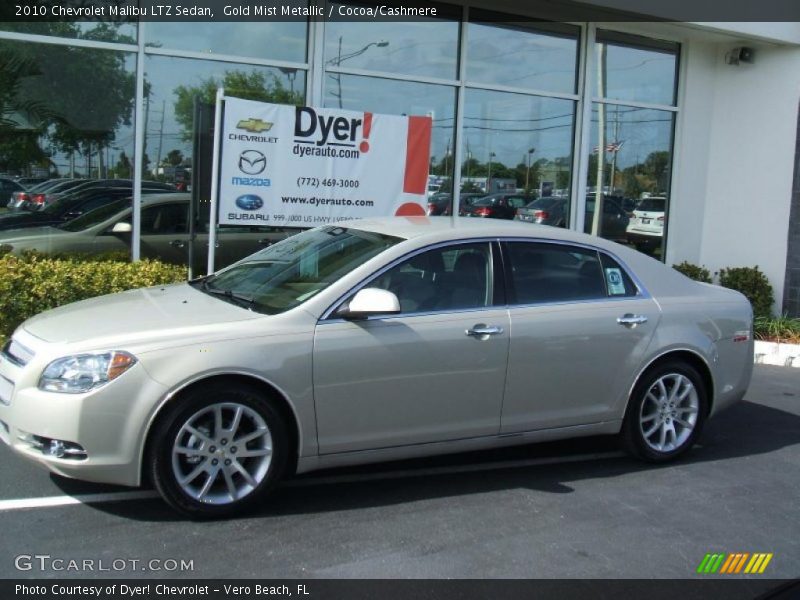 Gold Mist Metallic / Cocoa/Cashmere 2010 Chevrolet Malibu LTZ Sedan