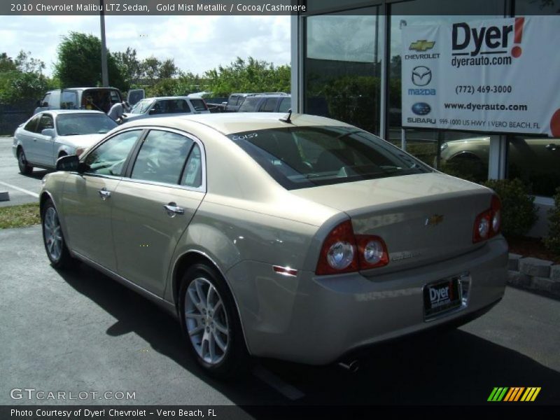 Gold Mist Metallic / Cocoa/Cashmere 2010 Chevrolet Malibu LTZ Sedan