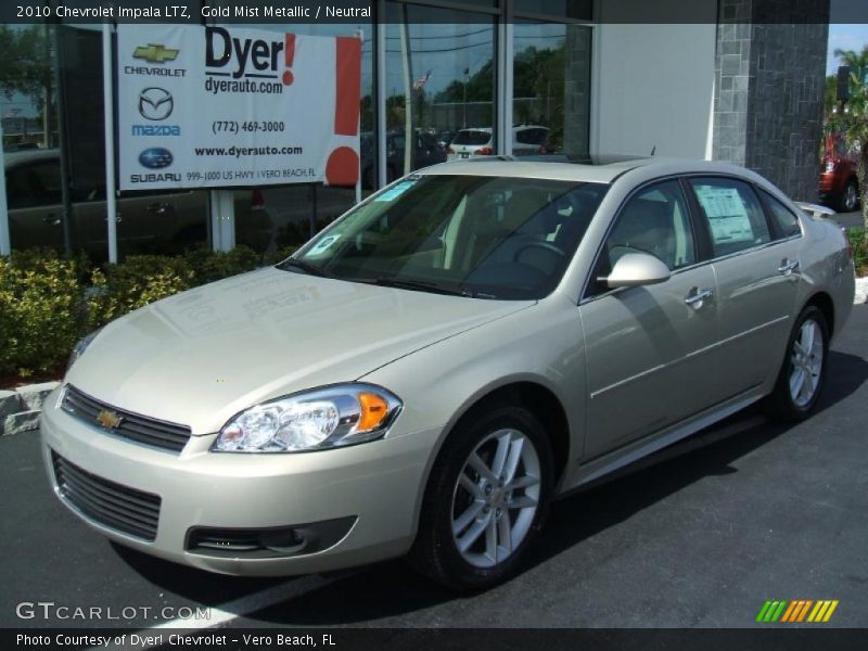 Gold Mist Metallic / Neutral 2010 Chevrolet Impala LTZ