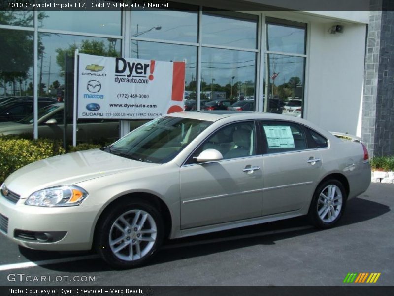 Gold Mist Metallic / Neutral 2010 Chevrolet Impala LTZ