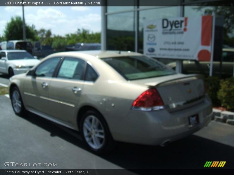 Gold Mist Metallic / Neutral 2010 Chevrolet Impala LTZ
