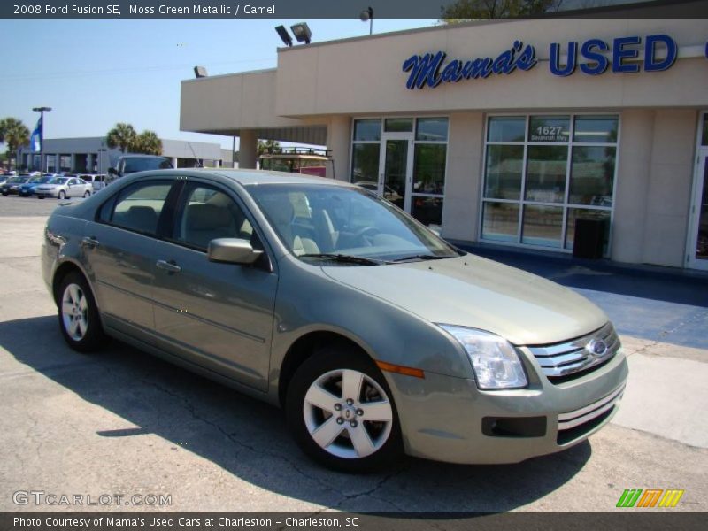 Moss Green Metallic / Camel 2008 Ford Fusion SE