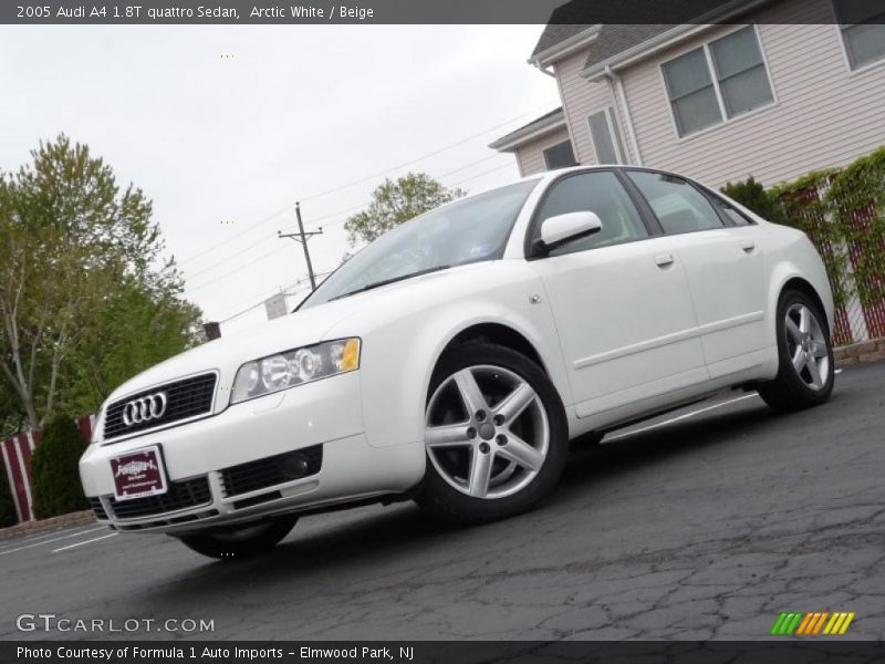 Arctic White / Beige 2005 Audi A4 1.8T quattro Sedan