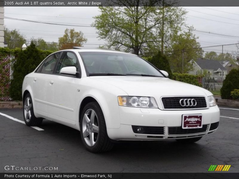 Arctic White / Beige 2005 Audi A4 1.8T quattro Sedan