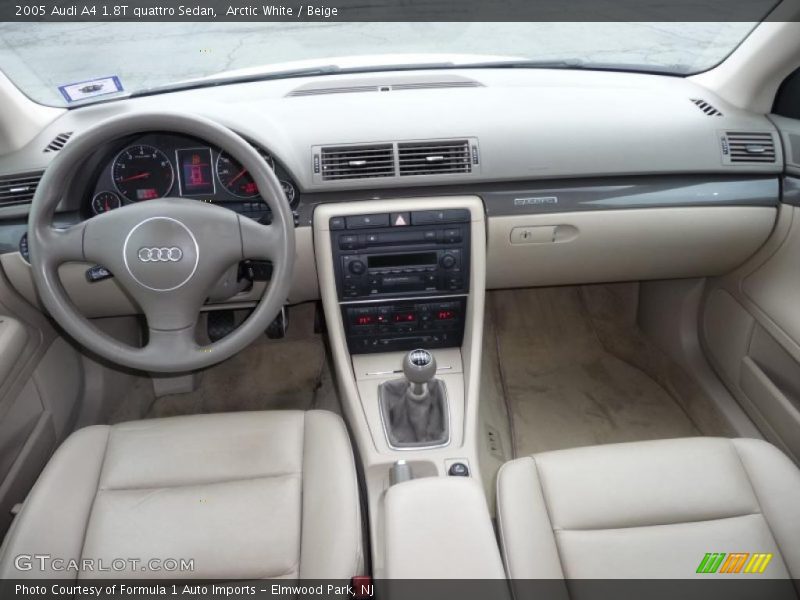 Arctic White / Beige 2005 Audi A4 1.8T quattro Sedan