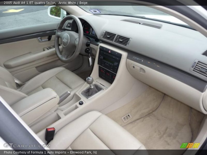 Arctic White / Beige 2005 Audi A4 1.8T quattro Sedan