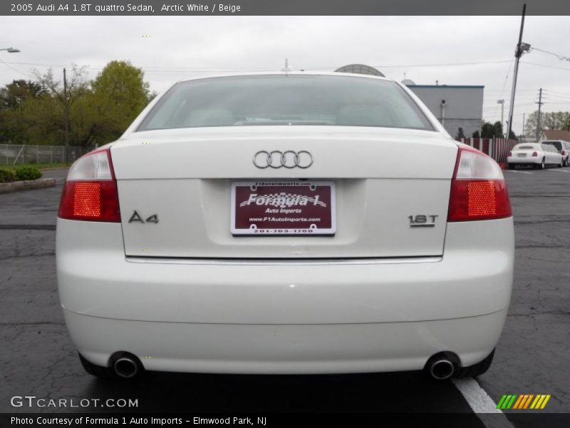Arctic White / Beige 2005 Audi A4 1.8T quattro Sedan