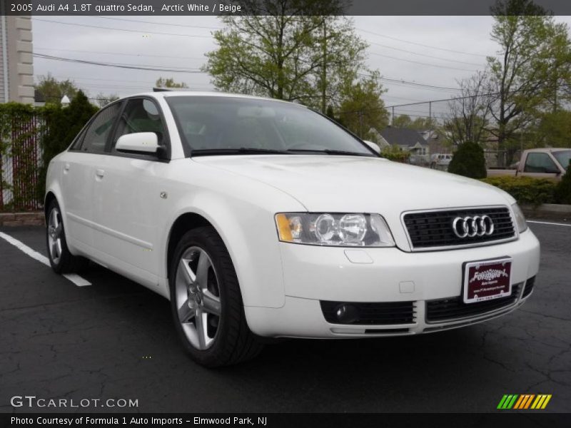 Arctic White / Beige 2005 Audi A4 1.8T quattro Sedan
