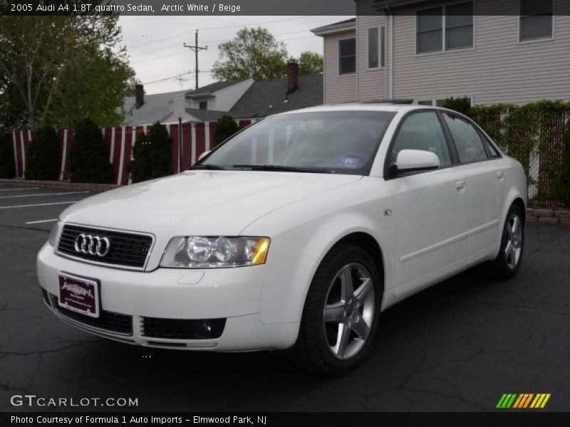 Arctic White / Beige 2005 Audi A4 1.8T quattro Sedan