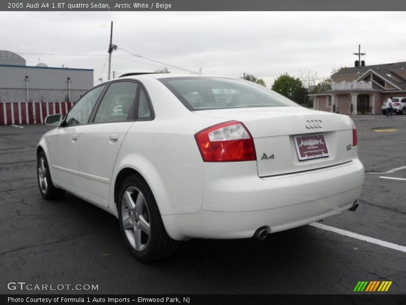 Arctic White / Beige 2005 Audi A4 1.8T quattro Sedan