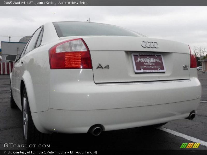 Arctic White / Beige 2005 Audi A4 1.8T quattro Sedan