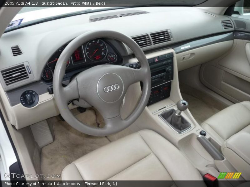 Arctic White / Beige 2005 Audi A4 1.8T quattro Sedan