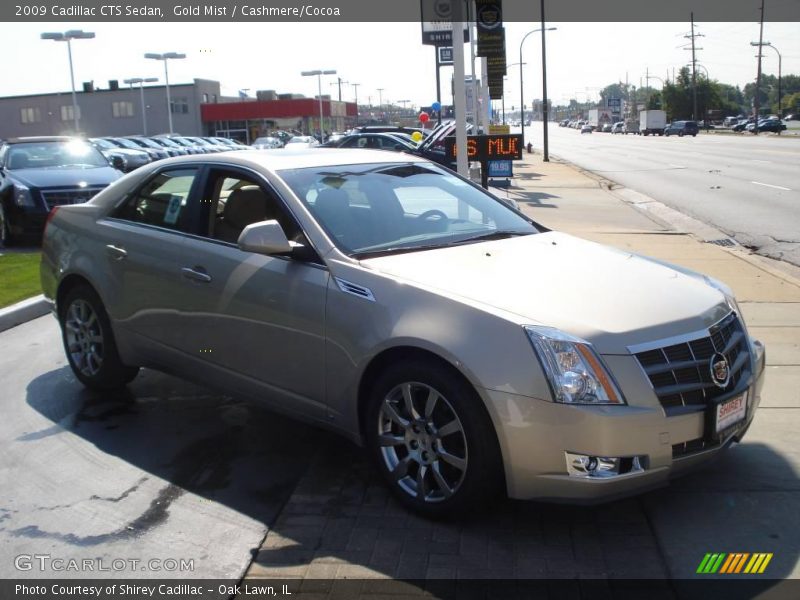 Gold Mist / Cashmere/Cocoa 2009 Cadillac CTS Sedan