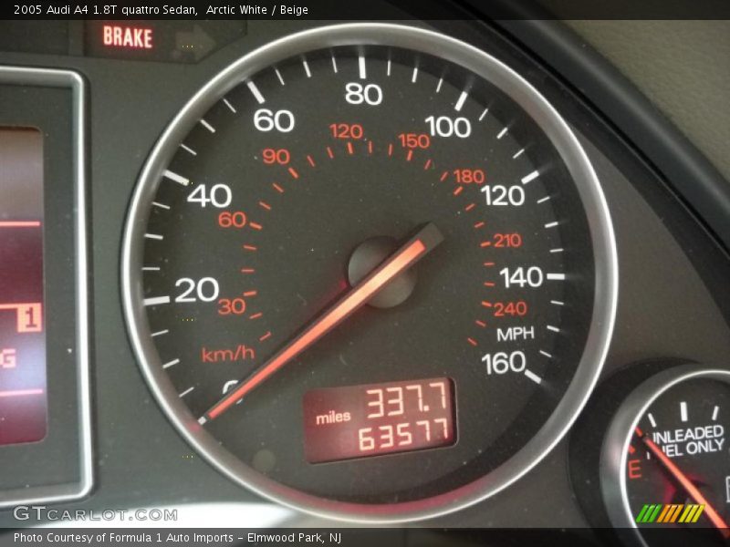 Arctic White / Beige 2005 Audi A4 1.8T quattro Sedan