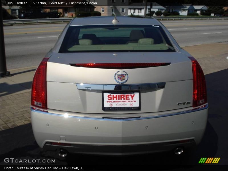 Gold Mist / Cashmere/Cocoa 2009 Cadillac CTS Sedan