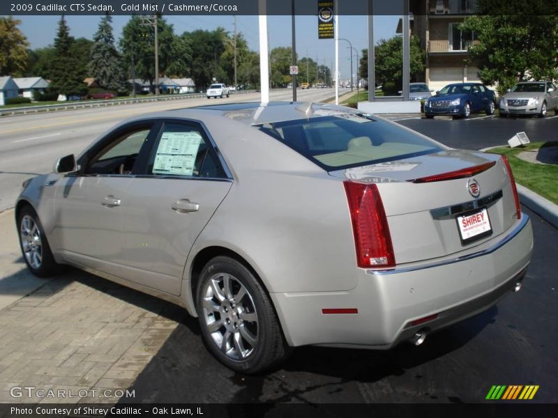 Gold Mist / Cashmere/Cocoa 2009 Cadillac CTS Sedan