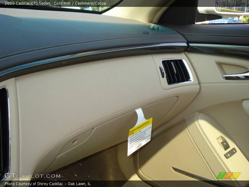 Gold Mist / Cashmere/Cocoa 2009 Cadillac CTS Sedan