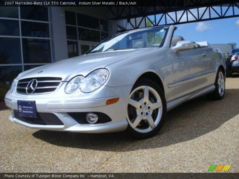 Iridium Silver Metallic / Black/Ash 2007 Mercedes-Benz CLK 550 Cabriolet