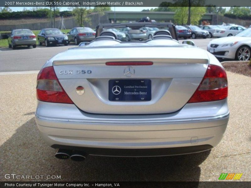 Iridium Silver Metallic / Black/Ash 2007 Mercedes-Benz CLK 550 Cabriolet