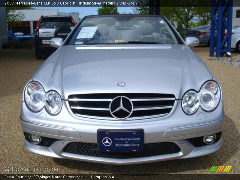 Iridium Silver Metallic / Black/Ash 2007 Mercedes-Benz CLK 550 Cabriolet