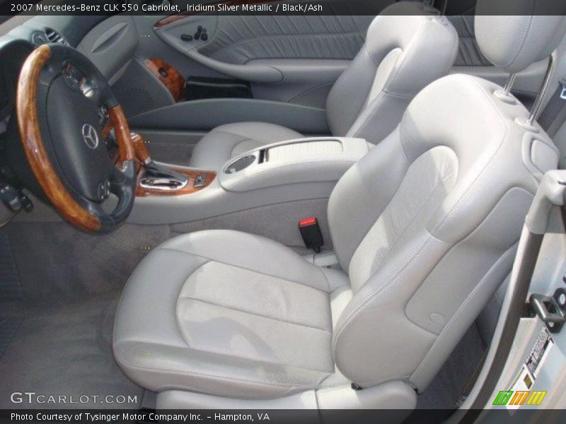 Iridium Silver Metallic / Black/Ash 2007 Mercedes-Benz CLK 550 Cabriolet