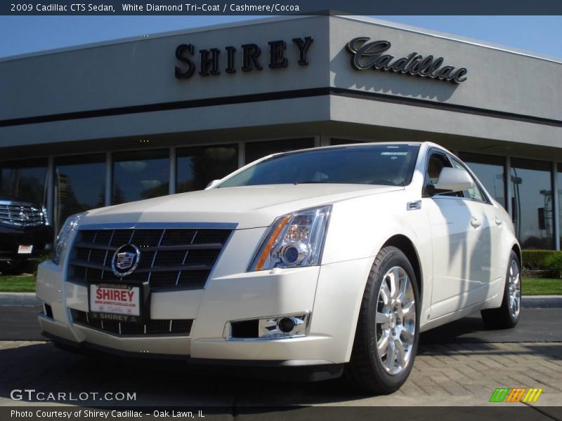 White Diamond Tri-Coat / Cashmere/Cocoa 2009 Cadillac CTS Sedan